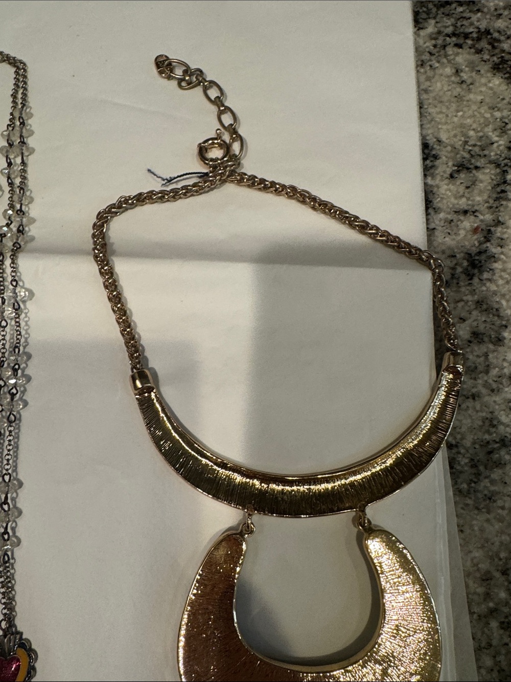 Assorted Women’s Necklace Set — Gold, Silver & Hot Pink Accents - Picture 8 of 17